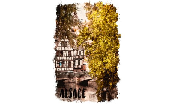 Alsace Europe Watercolor Poster – A Versatile Illustration for Crafters & Etsy Sellers