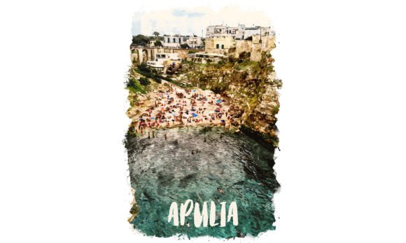Apulia Europe Watercolor Poster – A Fresh Illustration for Etsy & Digital Product Sellers