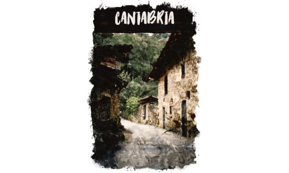 Cantabria Europe Watercolor Poster: A Fresh Illustrations Pick for Editorial & Blog Design