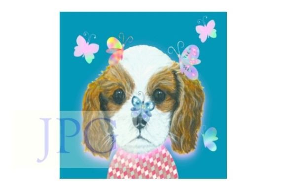 Dog Watercolor Butterfly Maltese Print Illustrations for Creative Sellers