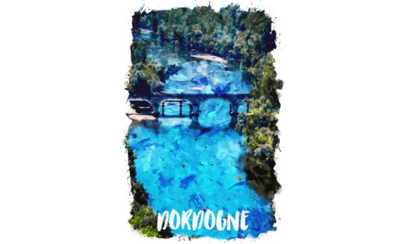 Dordogne Europe Watercolor Poster