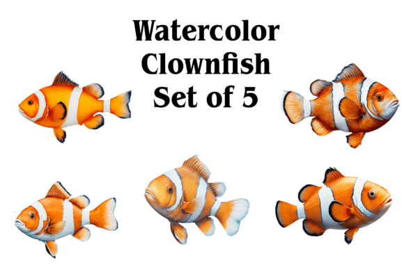 h1Watercolor Clownfish Illustrations for Digital Sellers/h1
