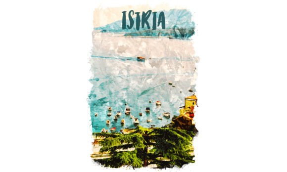 Istria Europe Watercolor Poster Illustrations for Modern Branding