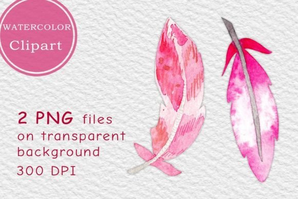 Pink Watercolor Feathers: A Soft, Feminine Illustration for Modern Branding