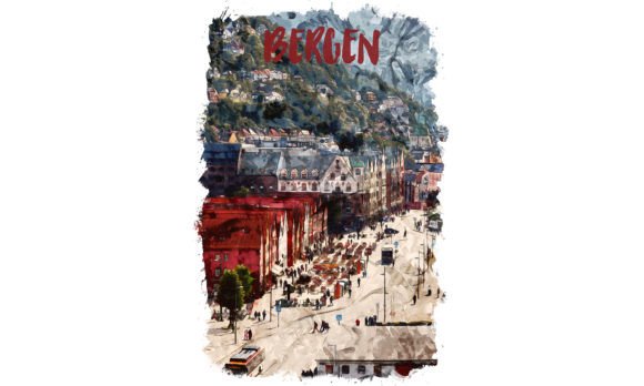Review: Bergen Europe Watercolor Poster for Bloggers & Digital Publishers
