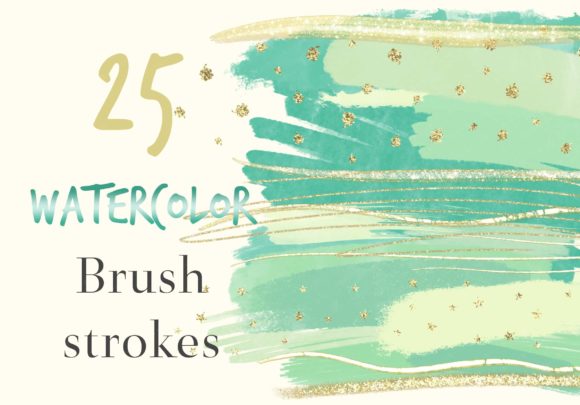 St. Patrick Watercolor Brush Strokes for Illustration Sellers