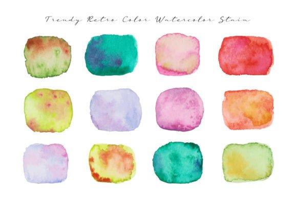 Trendy Retro Color Watercolor Stain – A Designer’s Take on Its Visual Impact for Illustrations