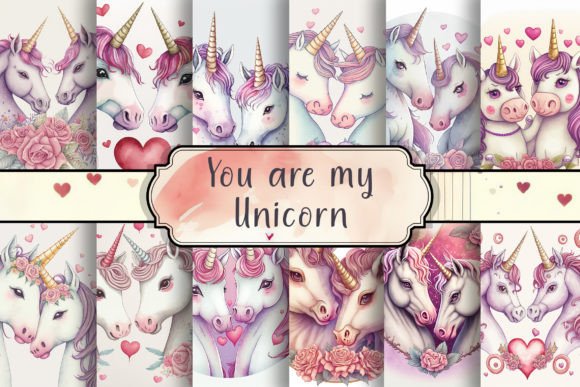 Unicorn Watercolor Set: A Whimsical Design Asset for Brand Storytelling