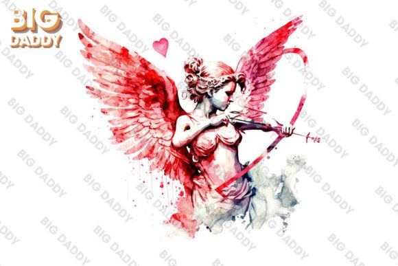 Valentine Cupid Watercolor Clipart for Etsy & Digital Product Sellers