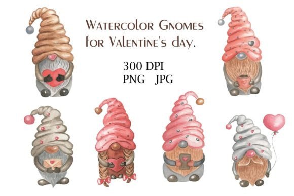 Valentine’s Day Watercolor Gnomes Illustrations: A Brand Designer’s Review