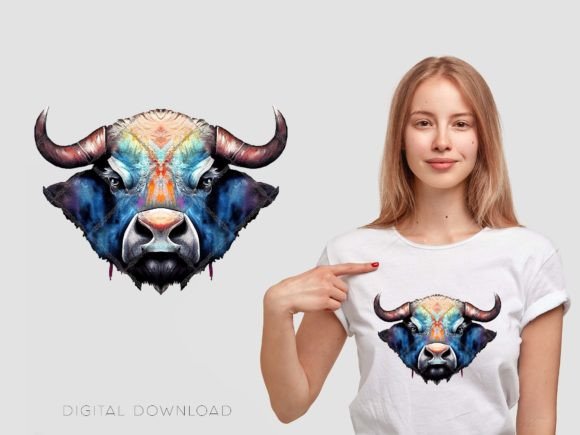 Watercolor Buffalo Illustrations: A Fresh Design Asset for Bloggers and Publishers