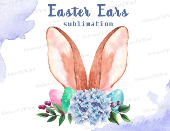 Watercolor Easter Ears Illustrations: A Seasonal Design Asset for Bloggers and Publishers