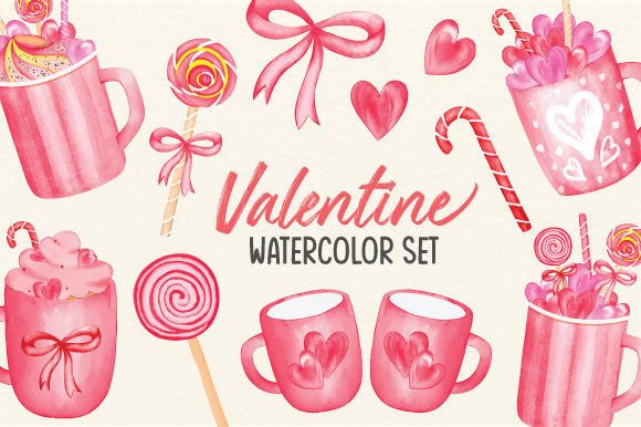 Watercolor Elements for Valentine’s Day: A Designer’s Take on Festive Brand Illustrations