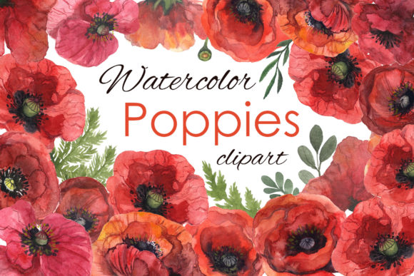 Watercolor Floral Clipart for Wedding Embroidery